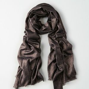 American Eagle Outfitters Rose gold metallic scarf